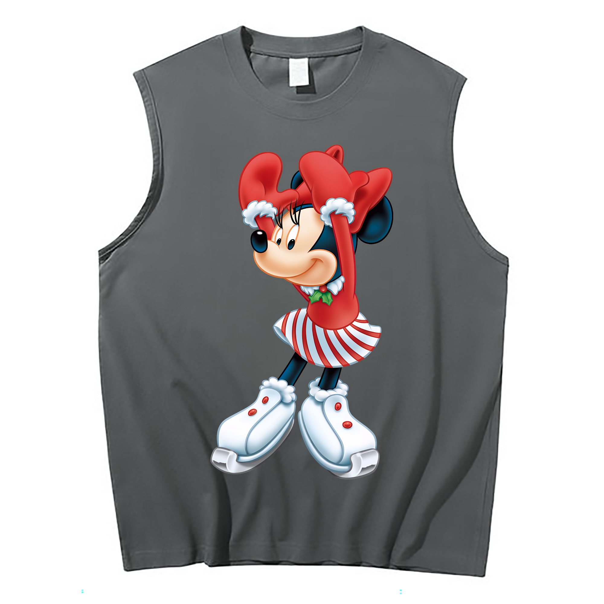 ミッキーマウス Mickey Mouse コットン100％タンクトップ（フロントプリント）
